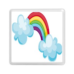 Could Rainbow Red Yellow Green Blue Purple Memory Card Reader (square)  by Mariart