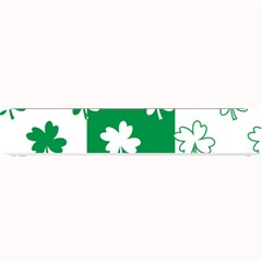 Flower Green Shamrock White Small Bar Mats by Mariart