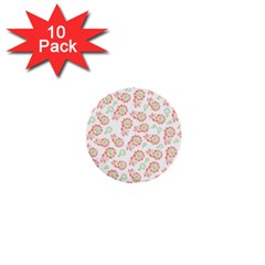 Flower Floral Red Star Sunflower 1  Mini Buttons (10 Pack)  by Mariart