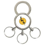 Lightning bolt 3-Ring Key Chains Front