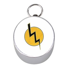 Lightning Bolt Mini Silver Compasses by linceazul