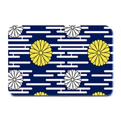 Sunflower Line Blue Yellpw Plate Mats by Mariart