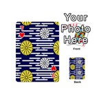 Sunflower Line Blue Yellpw Playing Cards 54 (Mini)  Front - Heart7