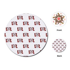 Lol Emoji Graphic Pattern Playing Cards (round)  by dflcprints