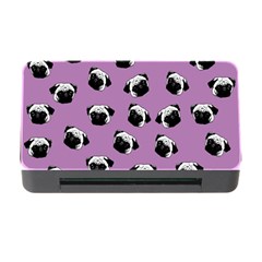 Pug Dog Pattern Memory Card Reader With Cf by Valentinaart