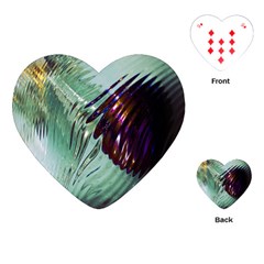 Out Of Time Glass Pearl Flowag Playing Cards (heart)  by Nexatart