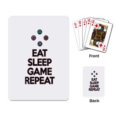 Eat Sleep Game Repeat Playing Card by Valentinaart