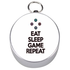 Eat Sleep Game Repeat Silver Compasses by Valentinaart