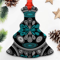 Geometric Arabesque Christmas Tree Ornament (two Sides) by linceazul