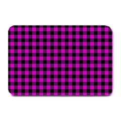 Lumberjack Fabric Pattern Pink Black Plate Mats by EDDArt