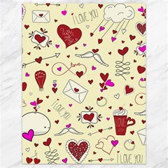 Valentinstag Love Hearts Pattern Red Yellow Canvas 18  X 24   by EDDArt