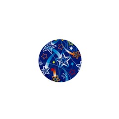 Line Star Space Blue Sky Light Rainbow Red Orange White Yellow 1  Mini Buttons by Mariart