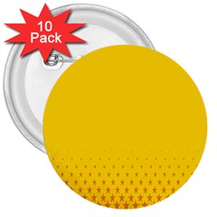 Yellow Star Light Space 3  Buttons (10 Pack)  by Mariart