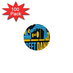 Street Dance R&b Music 1  Mini Buttons (100 Pack)  by Mariart