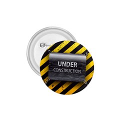 Under Construction Sign Iron Line Black Yellow Cross 1 75  Buttons by Mariart
