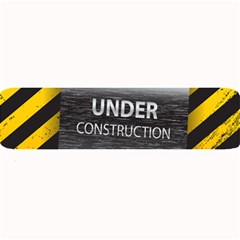 Under Construction Sign Iron Line Black Yellow Cross Large Bar Mats by Mariart