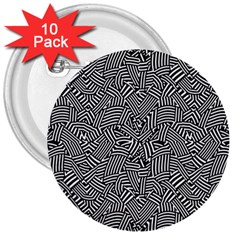 Modern Intricate Optical 3  Buttons (10 Pack)  by dflcprints