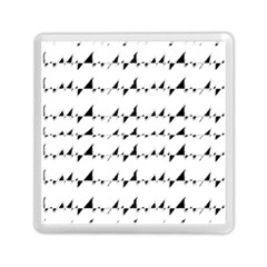 Black And White Wavy Stripes Pattern Memory Card Reader (square)  by dflcprints