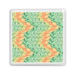 Emerald And Salmon Pattern Memory Card Reader (Square)  Front
