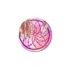 Watercolor Cute Dreamcatcher With Feathers Background Golf Ball Marker (4 Pack) by TastefulDesigns