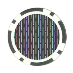 Pencil Stationery Rainbow Vertical Color Poker Chip Card Guard by Mariart