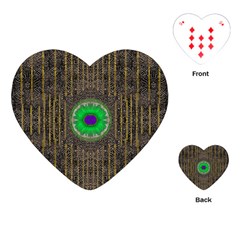 In The Stars And Pearls Is A Flower Playing Cards (heart)  by pepitasart