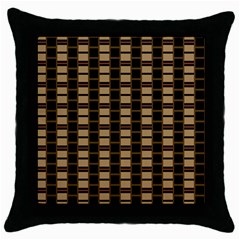 Geometric Shapes Plaid Line Throw Pillow Case (black) by Mariart