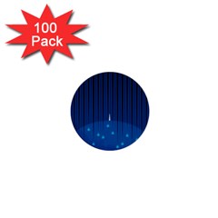 Rain Blue Sky Water Black Line 1  Mini Buttons (100 Pack)  by Mariart