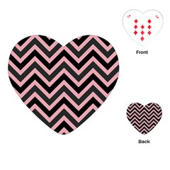 Zigzag Pattern Playing Cards (heart)  by Valentinaart