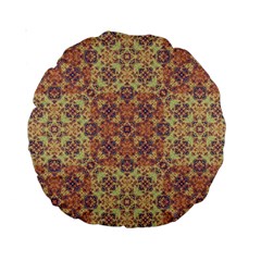 Vintage Ornate Baroque Standard 15  Premium Round Cushions by dflcprints