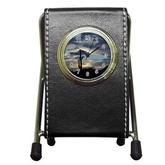 Cactus Sunset Pen Holder Desk Clocks by JellyMooseBear