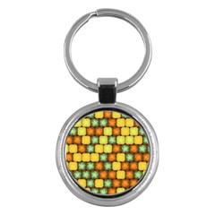 Random Hibiscus Pattern Key Chains (round)  by linceazul