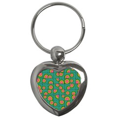 Tiled Circular Gradients Key Chains (heart)  by linceazul