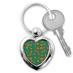 Tiled Circular Gradients Key Chains (Heart)  Front