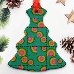 Tiled Circular Gradients Ornament (christmas Tree)  by linceazul