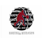 Basketball never stops Double Sided Flano Blanket (Medium)  60 x50  Blanket Front