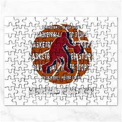 Basketball Never Stops Rectangular Jigsaw Puzzl by Valentinaart