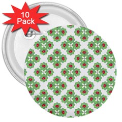 Floral Collage Pattern 3  Buttons (10 Pack)  by dflcprints