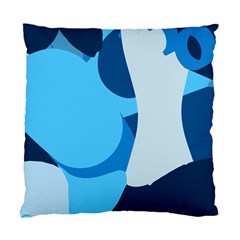 Blue Polka Standard Cushion Case (one Side) by Mariart