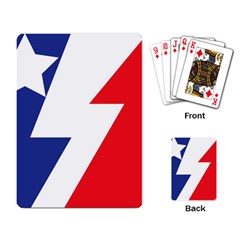Three Colors Blue White Line Star Playing Card by Mariart