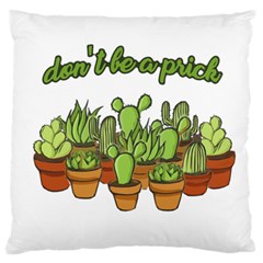 Cactus - Dont Be A Prick Standard Flano Cushion Case (one Side) by Valentinaart