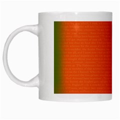 Scarlet Pimpernel Writing Orange Green White Mugs by Mariart
