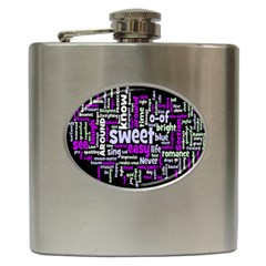Writing Color Rainbow Sweer Love Hip Flask (6 Oz) by Mariart