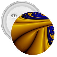 Waves Wave Chevron Gold Blue Paint Space Sky 3  Buttons by Mariart