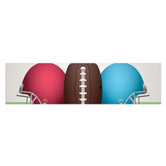Helmet Ball Football America Sport Red Brown Blue Green Satin Scarf (oblong) by Mariart