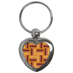 Geometric Pattern Key Chains (heart)  by linceazul