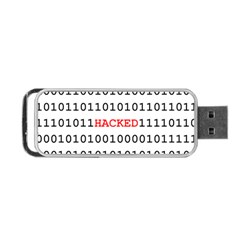 Binary Black Cyber Data Digits Portable Usb Flash (two Sides) by Nexatart