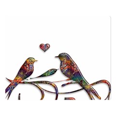 Birds Abstract Exotic Colorful Double Sided Flano Blanket (large)  by Nexatart