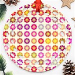 Multicolored Floral Pattern Ornament (Round Filigree) Front