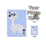Grumpy Persian Cat Llama Playing Cards 54 (Mini)  Front - Spade5